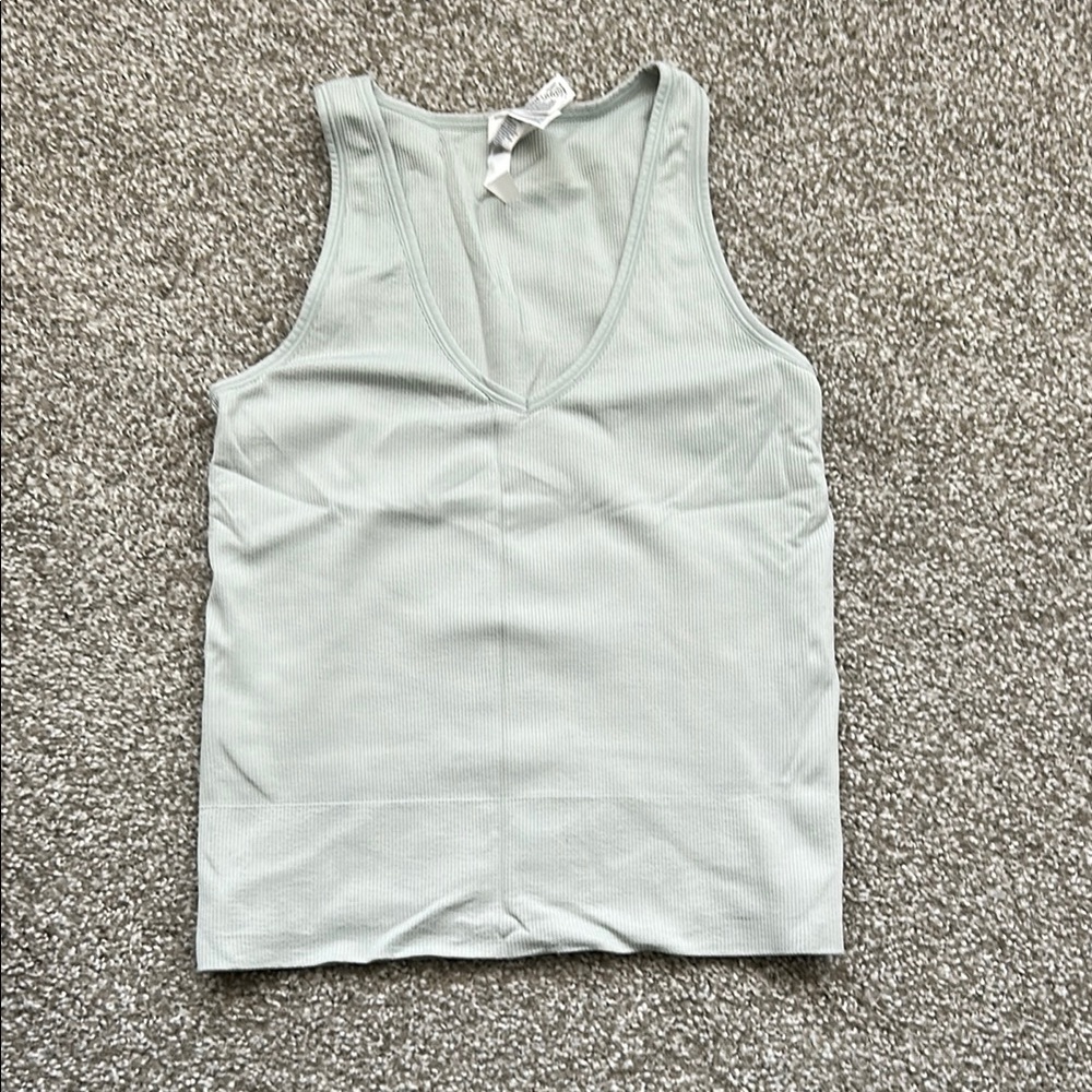 Athleta Light Blue/Gray Tank Top
